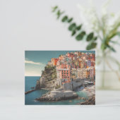 Cinque Terre Postcard Feiertagskarte (Stehend Vorderseite)