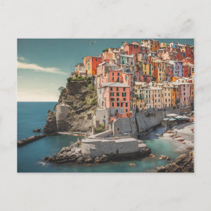 Cinque Terre Postcard Feiertagspostkarte