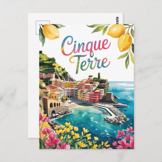 Cinque Terre Postkarte (Vorne/Hinten)