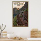 Cinque Terre Railway at Manarola Poster (Küche)