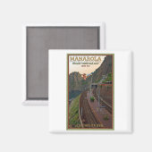 Cinque Terre Railway - Manarola Magnet (Vorderseite/Rückseite)