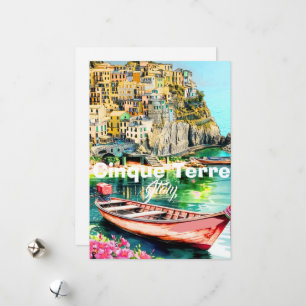 Cinque Terre Reise Postkarte, Cinque Terre Reise  Feiertagskarte