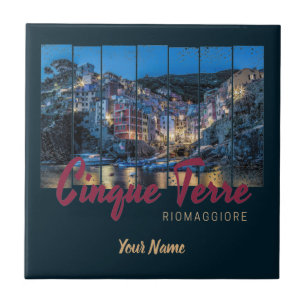 Cinque Terre Riomaggiore Italienisches Vintage-Sou Fliese