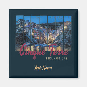 Cinque Terre Riomaggiore italienisches Vintage-Sou Magnet