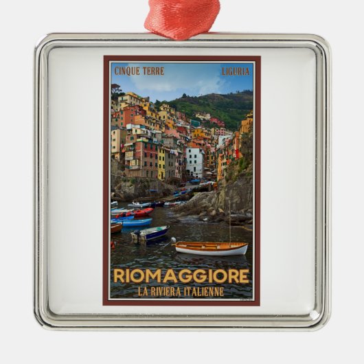 Cinque Terre - Riomaggiore Silbernes Ornament (Vorne)