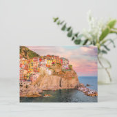 Cinque Terre, Sunset Karte (Stehend Vorderseite)