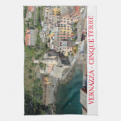 Cinque Terre Vernazza Ansicht Teetuch Geschirrtuch (Vertikal)