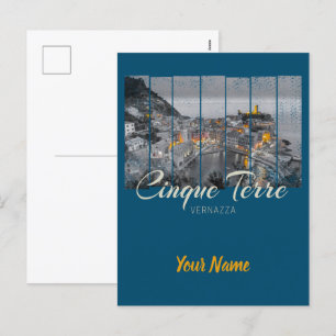 Cinque Terre Vernazza Italien Souvenir im Vintage- Feiertagspostkarte