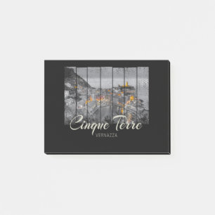 Cinque Terre Vernazza Italien Souvenir im Vintage- Post-it Klebezettel