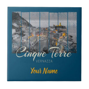 Cinque Terre Vernazza Italien Vintag Souvenir Fliese