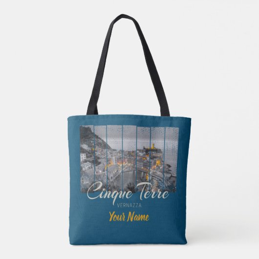 Cinque Terre Vernazza Italien Vintag Souvenir Tasche (Rückseite)