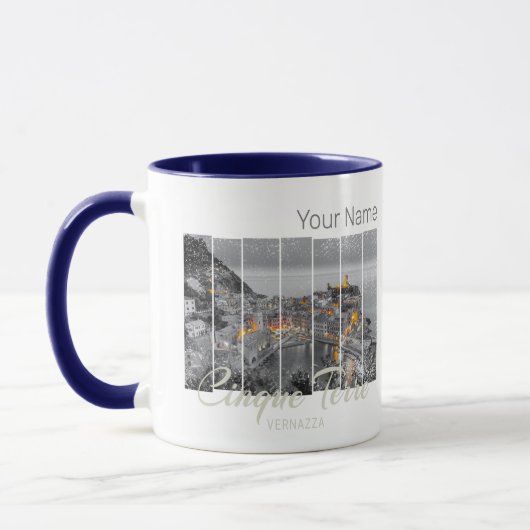 Cinque Terre Vernazza Italien Vintag Souvenir Tasse (Links)