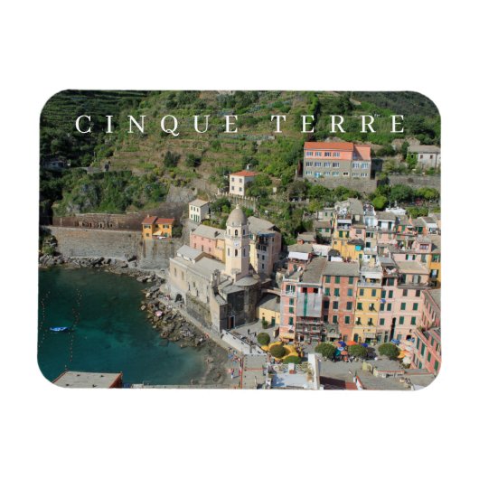 Cinque Terre Vernazza View Kühlschrankmagnet Magnet (Horizontal)