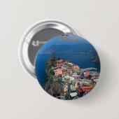 Cinque Terre - Vernazza von oben Button (Vorne & Hinten)