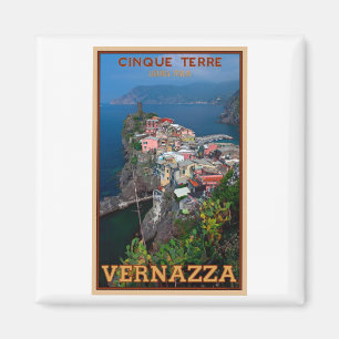 Cinque Terre - Vernazza von oben Magnet