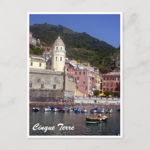 Cinque terre vernazza wasser postkarte