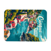 Cinque Terre Vintag Magnet (Horizontal)