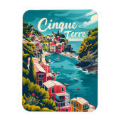Cinque Terre Vintag Magnet (Vertikal)