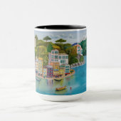 Cinque Terre Watercolor Custom Foto Tasse - 15 oz (Zentrum)
