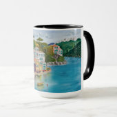 Cinque Terre Watercolor Custom Foto Tasse - 15 oz (VorderseiteRechts)