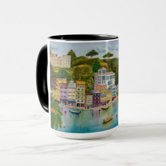 Cinque Terre Watercolor Custom Foto Tasse - 15 oz (Vorderseite Links)