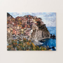 Cinque Terreni Vacchini Gebäudes Puzzle