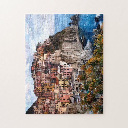 Cinque Terreni Vacchini Gebäudes Puzzle (Vertikal)