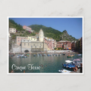 Cinque Vernazza Hafen Postkarte