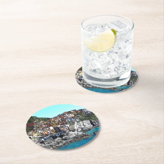 CinqueTerre20150901 Runder Pappuntersetzer (Vor Ort)