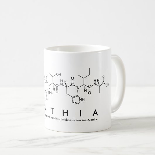 Cinthia Peptid-Namen-Tasse Kaffeetasse (VorderseiteRechts)