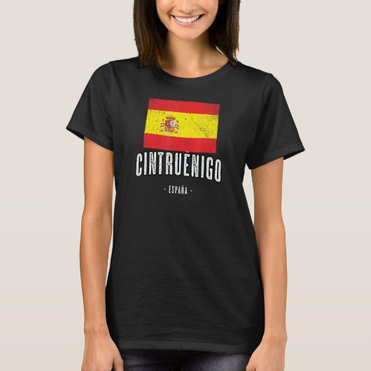 Cintrunigo Spain Flag Stadt Bandera Ropa T-Shirt (Vorderseite)