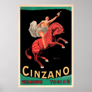 Cinzano Vermouth Torino Vintage Werbeplakat Poster