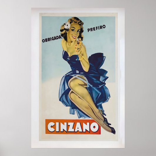 Cinzano  Vintage Advertising Poster 1 (Vorne)