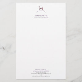 Cinzel Monogram Business Stationery Briefpapier