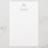 Cinzel-Monogramm Geschäftsschreibwaren Briefpapier (Rückseite)
