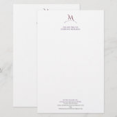 Cinzel-Monogramm Geschäftsschreibwaren Briefpapier (Vorne/Hinten)