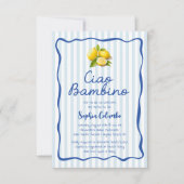 Cio Bambino Whimsical Italian Lemons Baby Dusche Einladung (Vorderseite)
