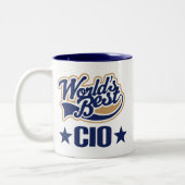 CIO-Geschenk (Welten am besten) Zweifarbige Tasse (Links)
