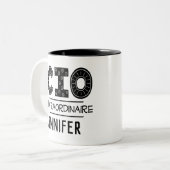 CIO Personalisiert Gift Chief Information Officer Zweifarbige Tasse (Vorderseite Links)