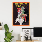 Cioccolato Venchi ~ Vintages Werbeplakat Poster (Heimbüro)