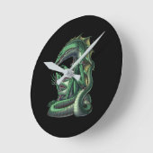 CipactliAztec Mythology Creature Cipactli Runde Wanduhr (Winkel)