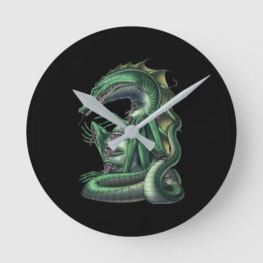 CipactliAztec Mythology Creature Cipactli Runde Wanduhr (Vorderseite)