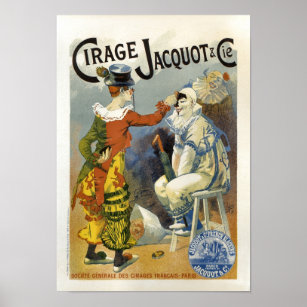 Cirage Jacquot Französische Clowns Vintage Werbung Poster
