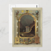 Circa 1872 Masonic Chart Lithografy Print Image Postkarte (Vorne/Hinten)