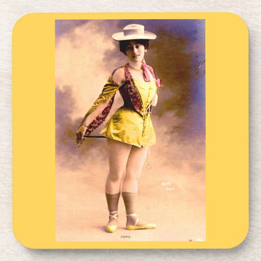 Circa 1890 Künstler der Diskothek Vera Getränkeuntersetzer (Vorderseite)