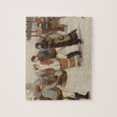 Circa 1899: Eis-Skater genießen Weihnachten Puzzle (Vertikal)