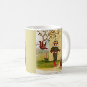 circa 1900 die Hühner fütternd Kaffeetasse (VorderseiteRechts)