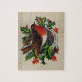 Circa 1900: Ein traditionelles Weihnachtsrobin Puzzle (Vertikal)