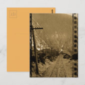 Circa 1910 Sepia Bahnstrecke West Foto Bahn Postkarte (Vorne/Hinten)