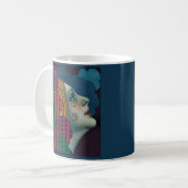 circa 1930 art deco woman print kaffeetasse (Vorderseite Links)